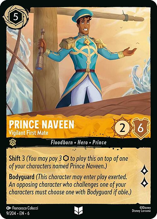 Prince Naveen - Vigilant First Mate Card Front