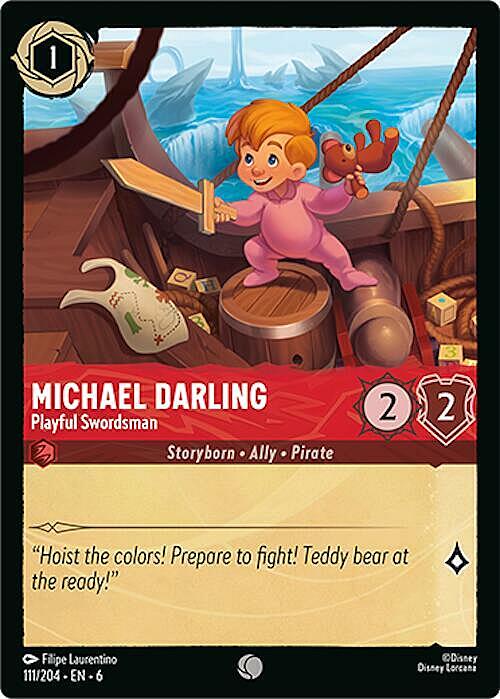 Michael Darling - Playful Swordsman Card Front