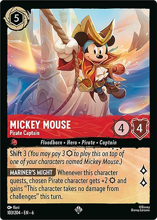 Mickey Mouse - Pirate Captain Frente