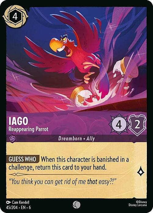 Iago - Reappearing Parrot Card Front