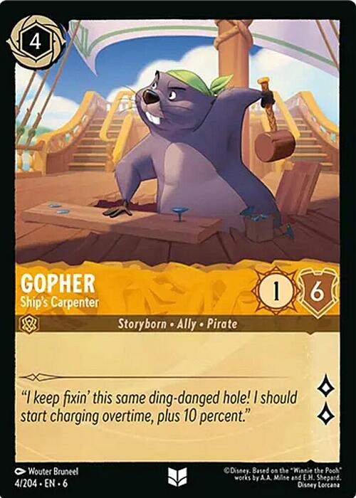 Gopher - Ship's Carpenter Card Front