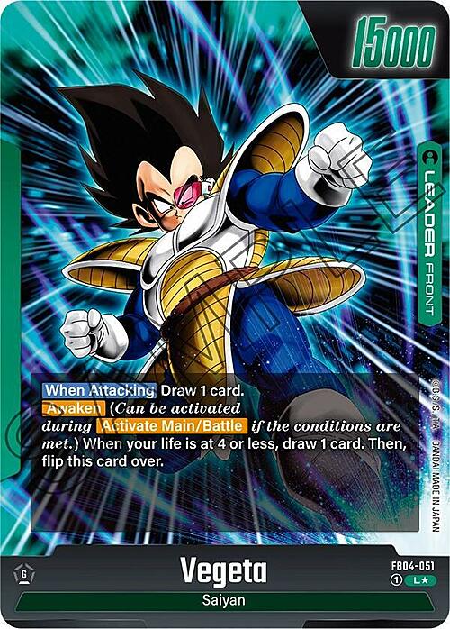 Vegeta Card Front