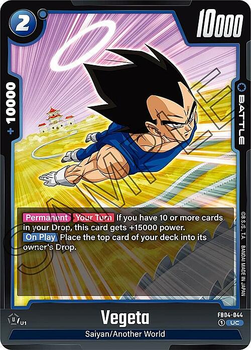 Vegeta Card Front