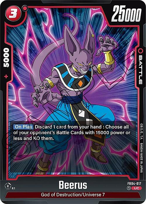 Beerus Card Front