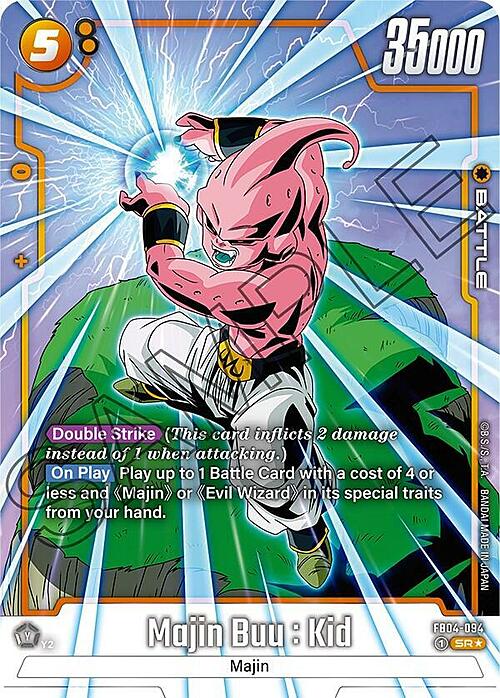 Majin Buu : Kid Card Front