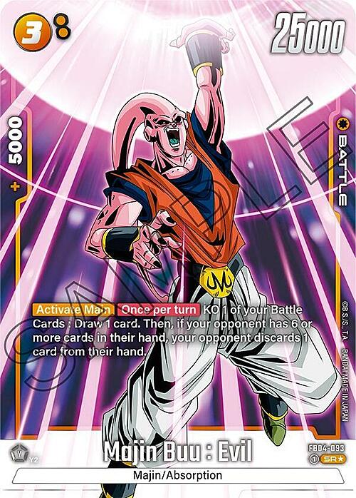 Majin Buu : Evil Card Front