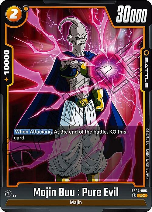 Majin Buu : Pure Evil Card Front