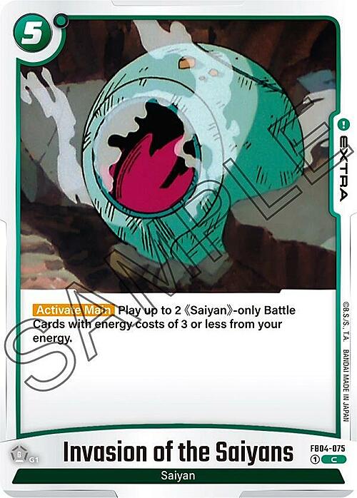 Invasion of the Saiyans Card Front