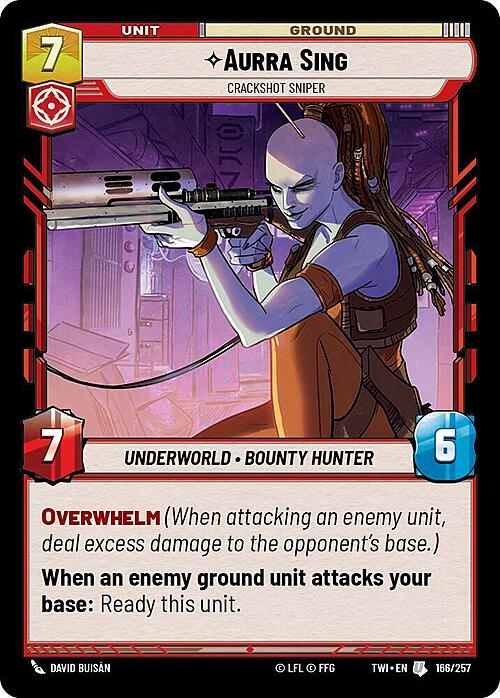 Aurra Sing - Crackshot Sniper Card Front