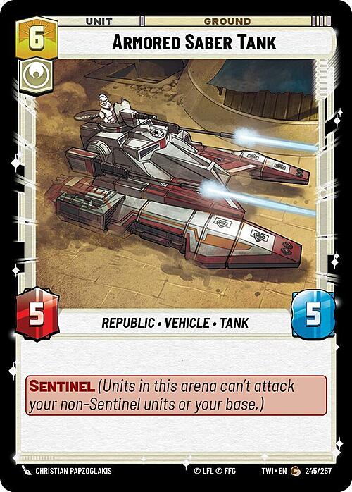 Armored Saber Tank Card Front