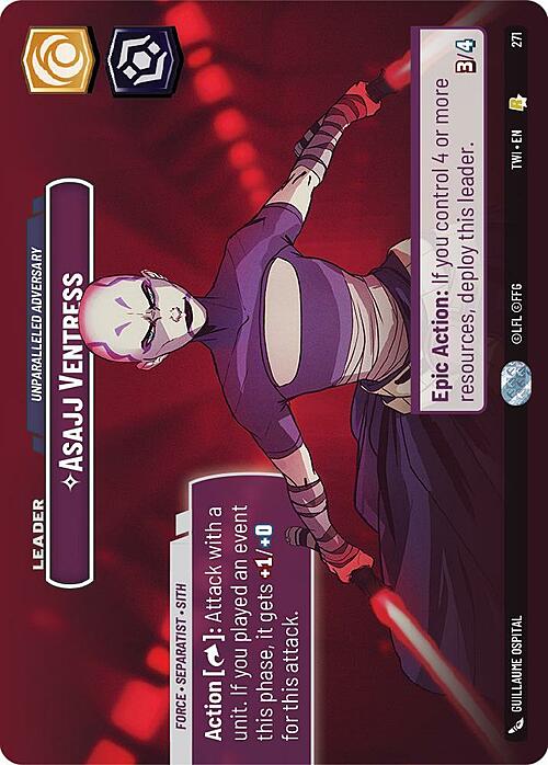 Asajj Ventress - Unparalleled Adversary Card Front