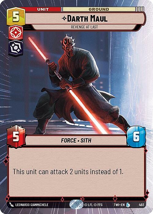 Darth Maul - Revenge At Last Card Front