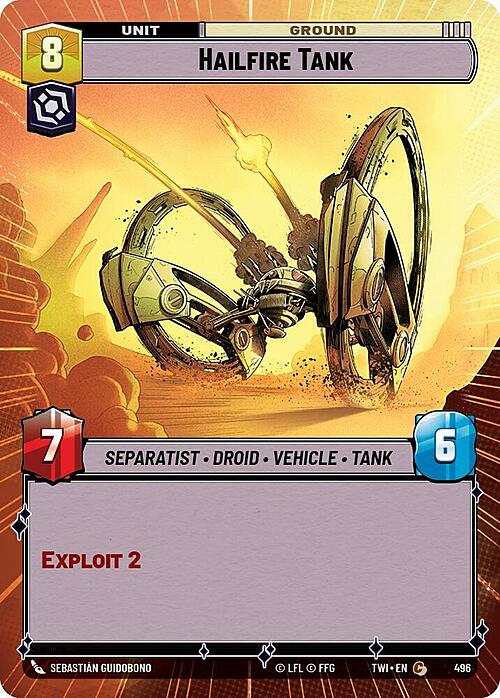 Hailfire Tank Card Front