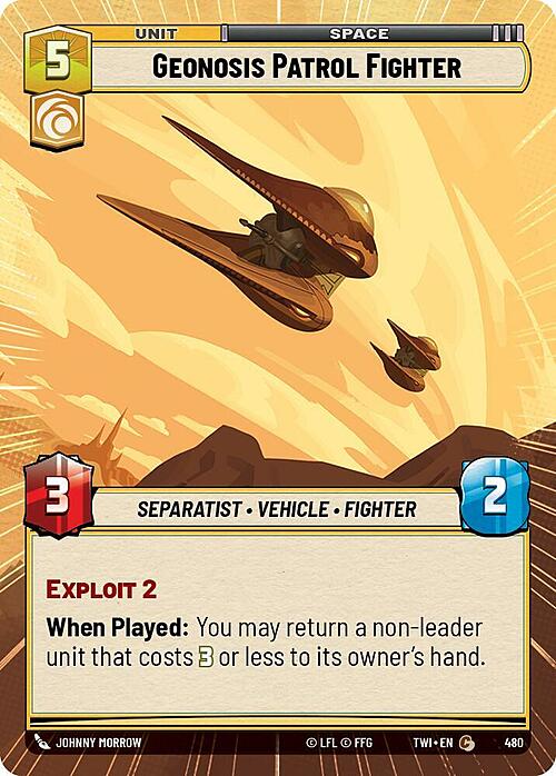 Geonosis Patrol Fighter Card Front