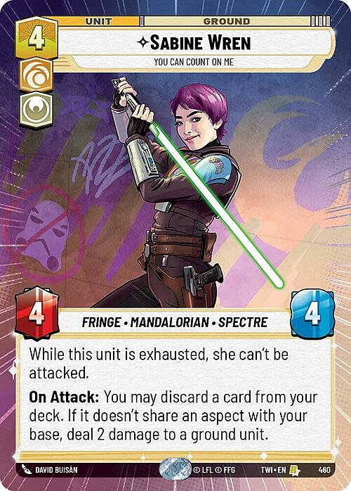 Sabine Wren, Puoi Contare Su Di Me Card Front