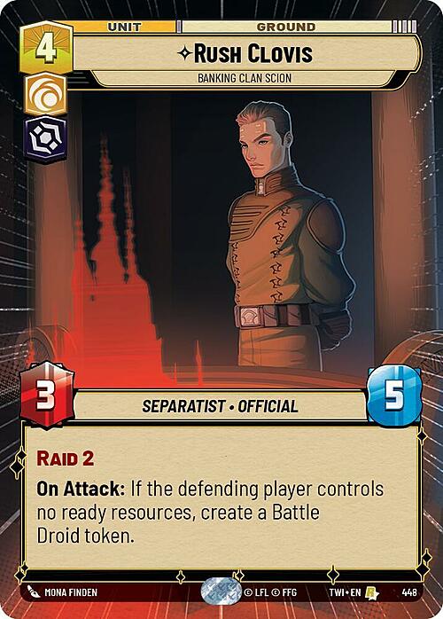 Rush Clovis - Banking Clan Scion Card Front