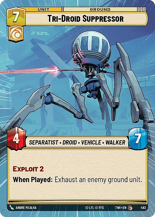 Tri-Droid Suppressor Card Front