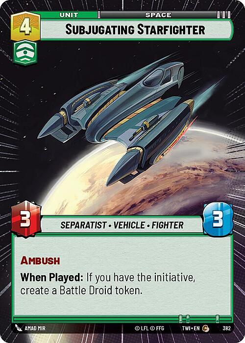 Subjugating Starfighter Card Front