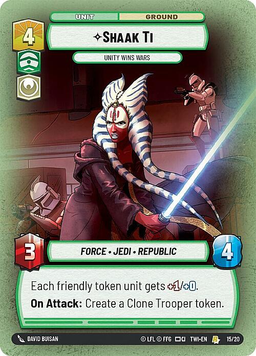 Shaak Ti, Unity Wins Wars Card Front