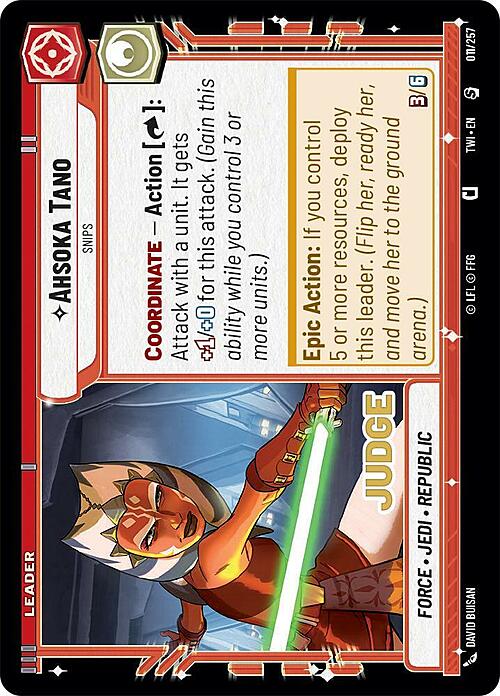 Ahsoka Tano, Snips Card Front