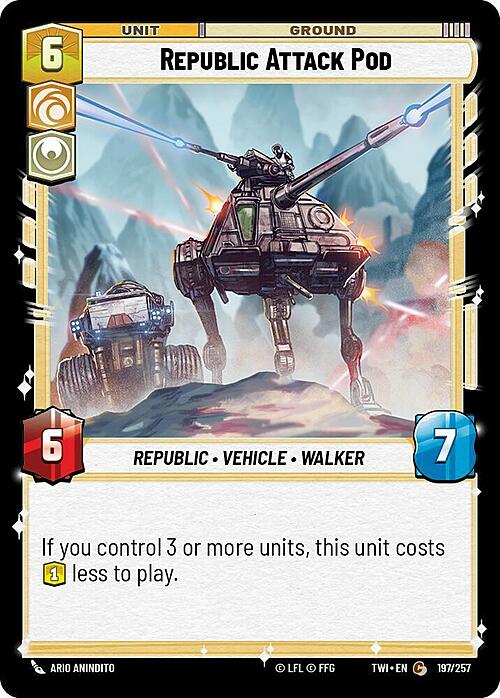 Republic Attack Pod Card Front