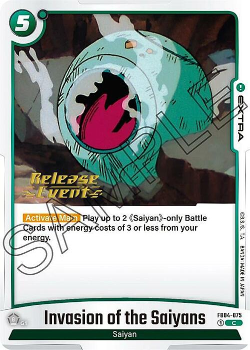 Invasion of the Saiyans Card Front