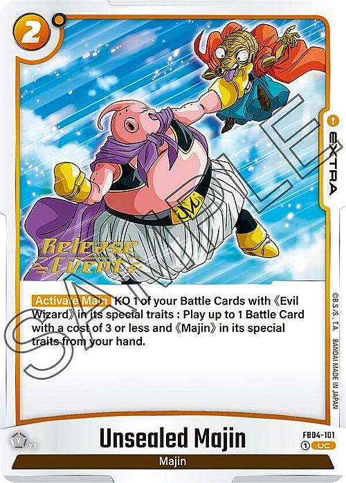 Unsealed Majin Card Front