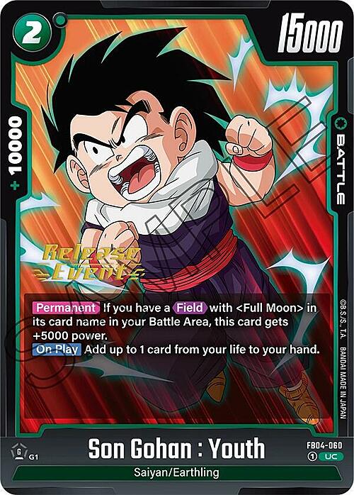 Son Gohan : Youth Card Front