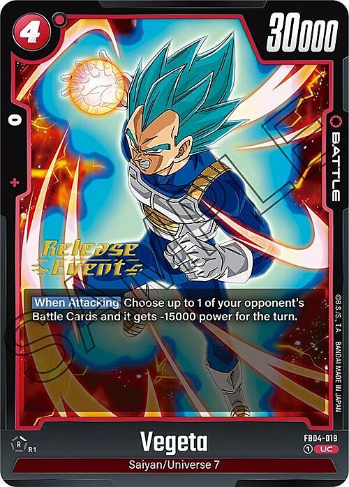 Vegeta Card Front