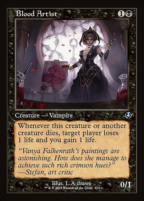 Blood Artist Card Front