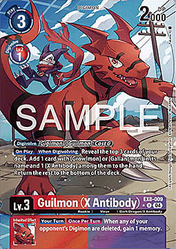 Guilmon (X Antibody) Card Front