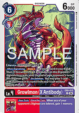 Growlmon (X Antibody) Card Front