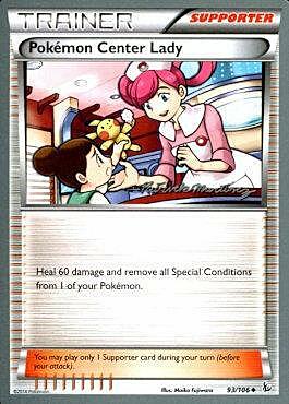 Pokemon Center Lady Card Front