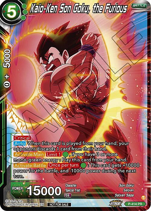 Kaio-Ken Son Goku, the Furious Card Front