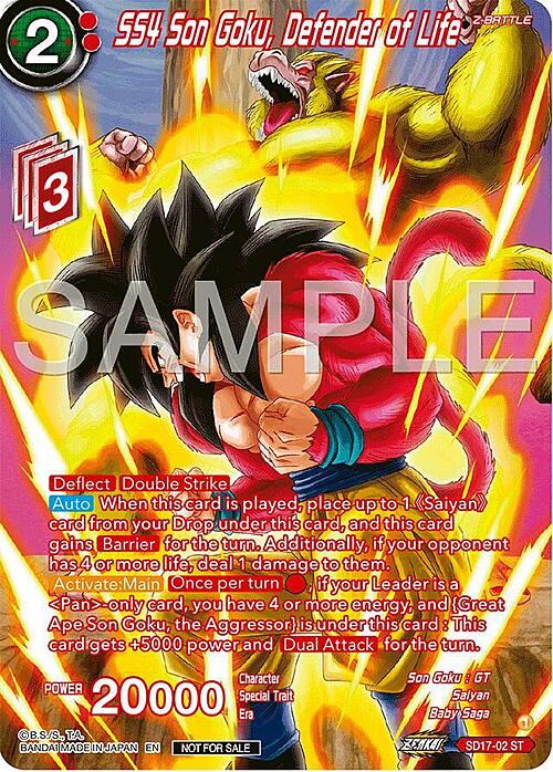 SS4 Son Goku, Defender of Life Card Front