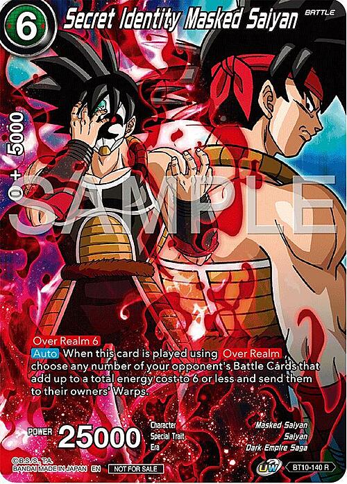 Secret Identity Masked Saiyan Card Front