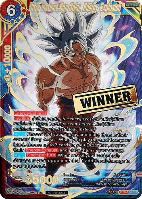 Ultra Instinct Son Goku, Energy Explosion Card Front