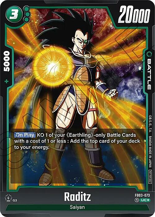 Raditz Card Front