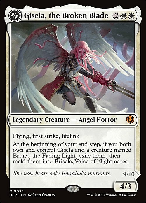 Gisela, the Broken Blade // Brisela, Voice of Nightmares Card Front