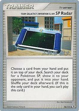 Team Galactic's Invention G-109 SP Radar Card Front