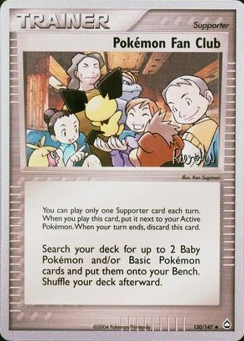 Pokemon Fan Club Card Front