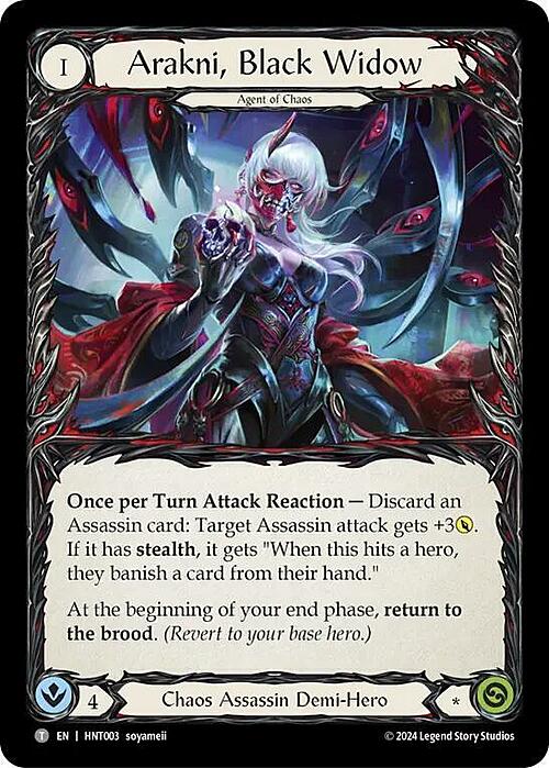 Arakni, Black Widow // Arakni, Funnel Web Card Front