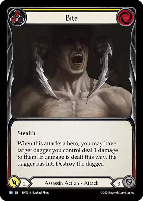 Bite - Yellow Card Front