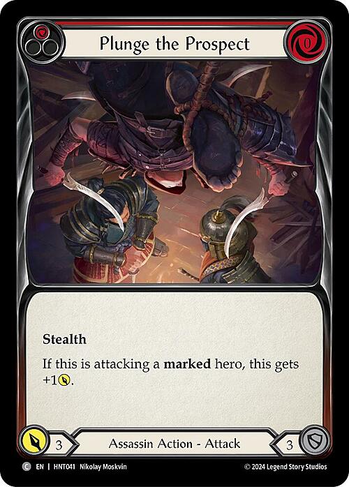 Plunge the Prospect - Red Card Front