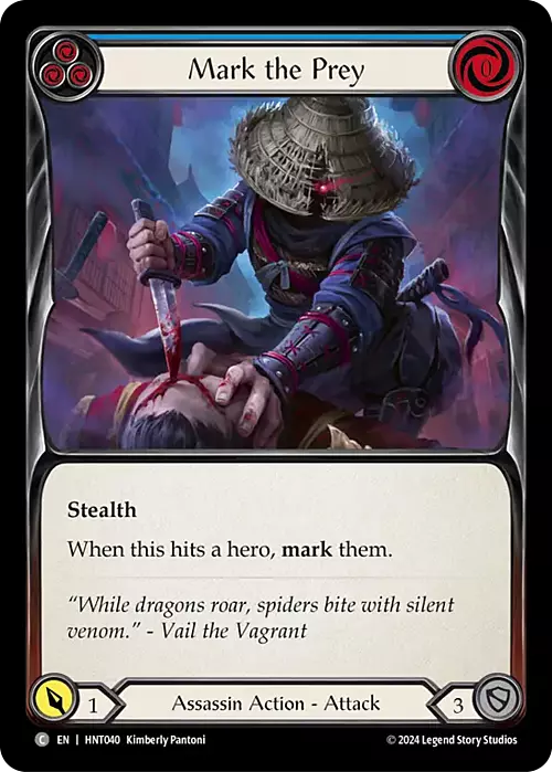 Mark the Prey - Blue Card Front