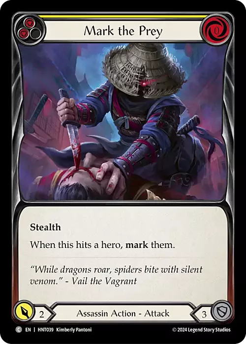 Mark the Prey - Yellow Card Front