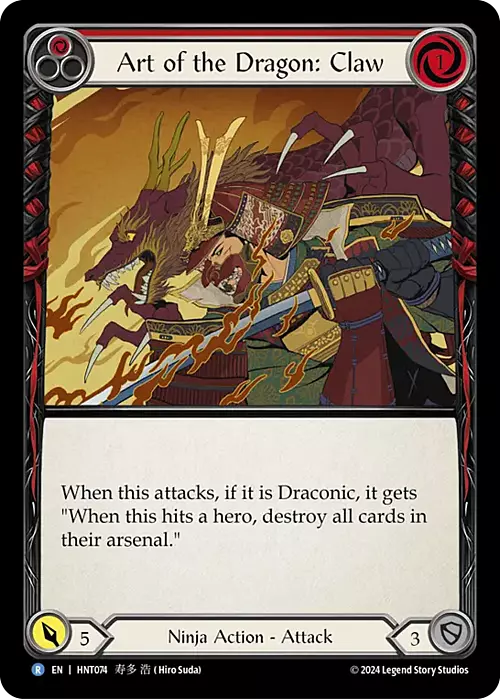Art of the Dragon: Claw Card Front