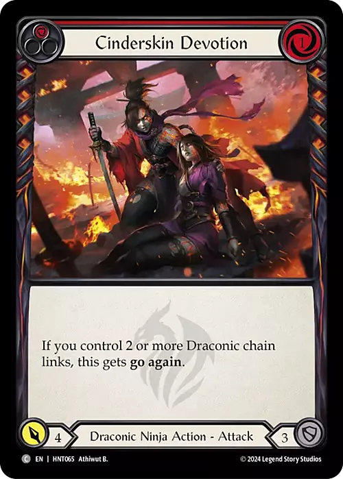 Cinderskin Devotion - Red Card Front