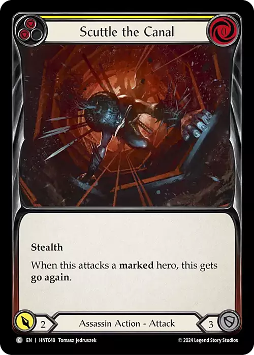 Scuttle the Canal (Yellow) Card Front