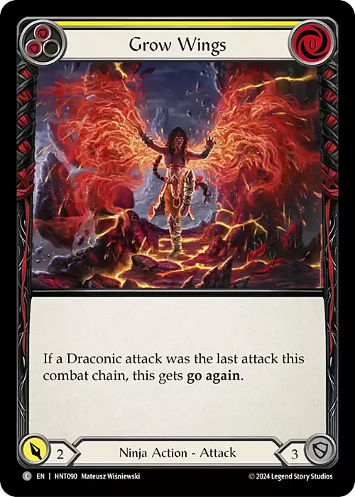 Grow Wings - Yellow Card Front